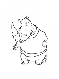 Rhino Coloring Pages 25