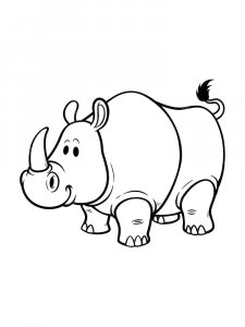 Rhino Coloring Pages 3