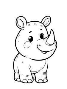 Rhino coloring page - picture 3