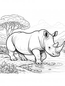 Rhino Coloring Pages 31
