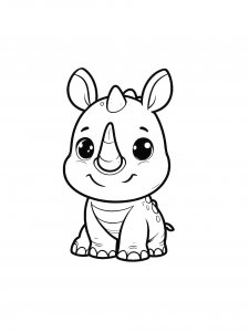 Rhino Coloring Pages 34