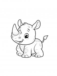 Rhino Coloring Pages 38