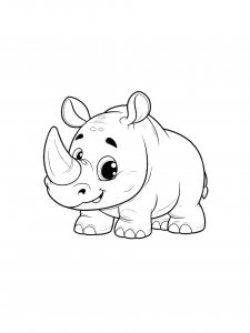 Rhino Coloring Pages 39