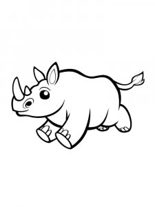 Rhino Coloring Pages 4