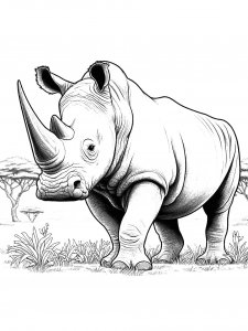 Rhino Coloring Pages 44