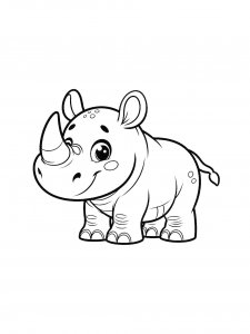 Rhino Coloring Pages 45