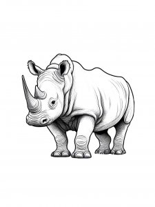 Rhino Coloring Pages 47