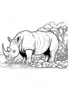 Rhino Coloring Pages 48