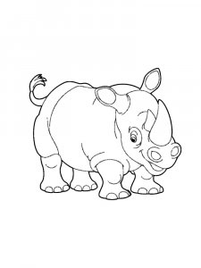 Rhino Coloring Pages 5