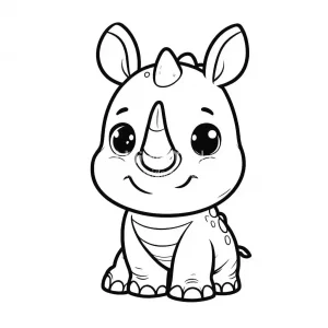 Rhino coloring page - picture 5