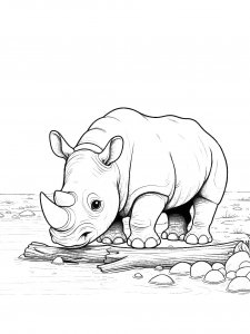 Rhino Coloring Pages 51