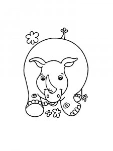 Rhino Coloring Pages 8