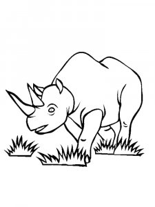 Rhino Coloring Pages 9
