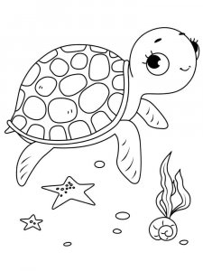 Sea Turtle coloring page - picture 12