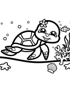 Sea Turtle coloring page - picture 4
