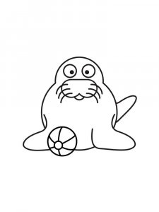 Seal coloring page - picture 19