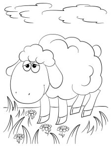 Sheep coloring page - picture 19