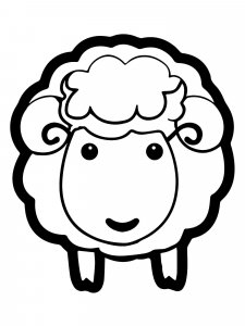 Sheep coloring page - picture 3