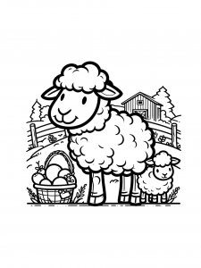 Sheep Coloring Pages 36