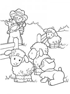 Sheep coloring page - picture 9