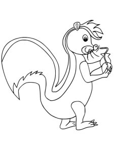 Skunk coloring page - picture 1