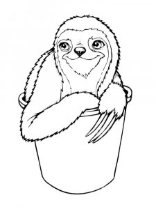 Sloth coloring page - picture 19