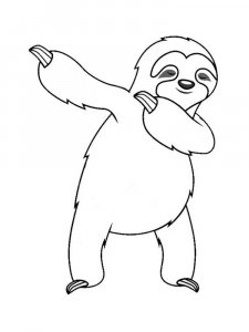 Sloth coloring page - picture 20