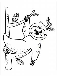Sloth coloring page - picture 26