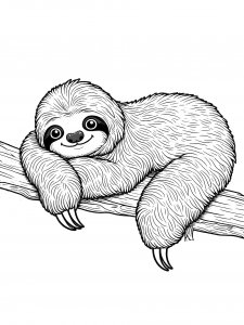 Sloth Coloring Pages 27