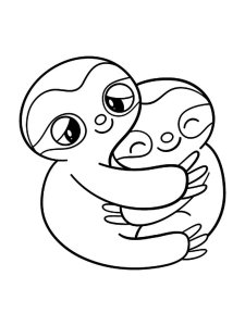 Sloth coloring page - picture 3