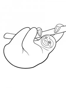 Sloth coloring page - picture 8