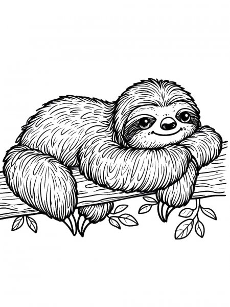 Sloth coloring pages