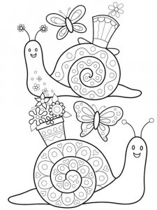 Snail coloring page - picture 12