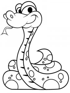 Snake coloring page - picture 7