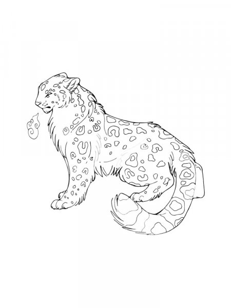 Snow Leopard coloring pages