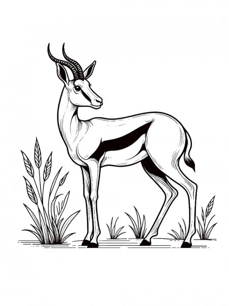 Springbok coloring pages