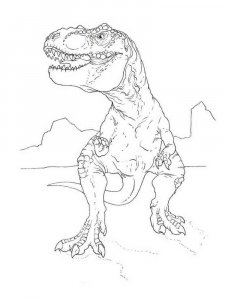 TRex coloring page - picture 4