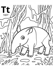 Tapir coloring page - picture 9