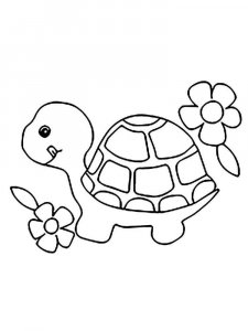 Tortoise coloring page - picture 5