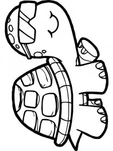 Tortoise coloring page - picture 6
