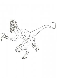 Velociraptor coloring page - picture 1