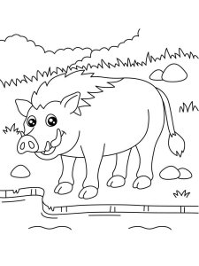 Warthog coloring page - picture 15