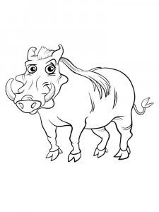 Warthog coloring page - picture 2