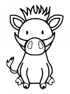 Warthog coloring page - picture 4