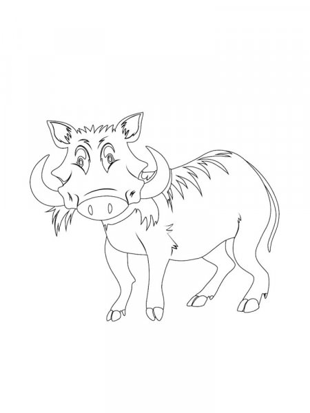 Warthog coloring pages