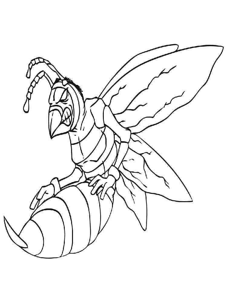 22+ great pict Wasp Coloring Pages For Kids / Wasp Coloring Page Print