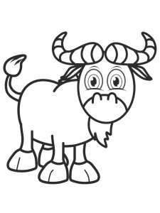 Wildebeest coloring page - picture 12