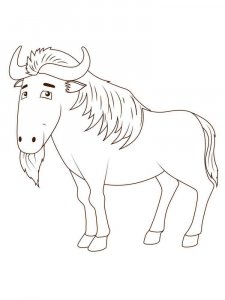 Wildebeest coloring page - picture 5