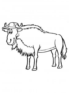 Wildebeest coloring page - picture 6