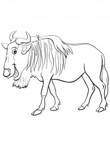 Wildebeest coloring page - picture 7